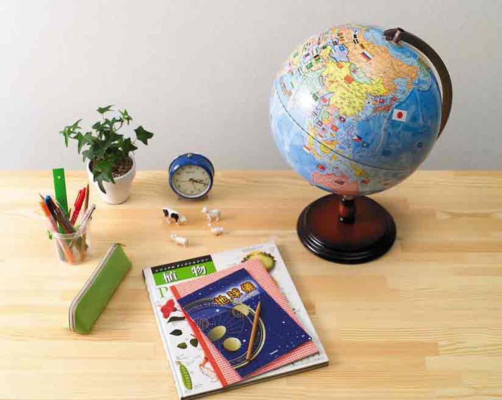 Amazon.co.jp: 国旗付 地球儀 30cm (木製台座) : おもちゃ